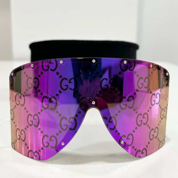 GUCCI Parade Runway Mask-Frame Metal Sunglasses main image 11
